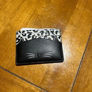 Kate Spade Black and White Cat Card Holder